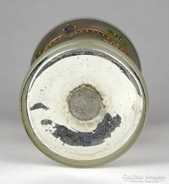 1F760 XIX. századi foncsorozott fújt üveg Bieder pohár 13.5 cm