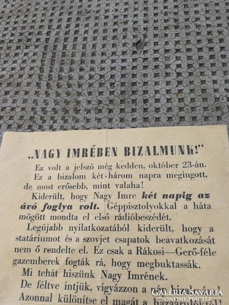 Forradallmi Student Committee flyer, poster 1956