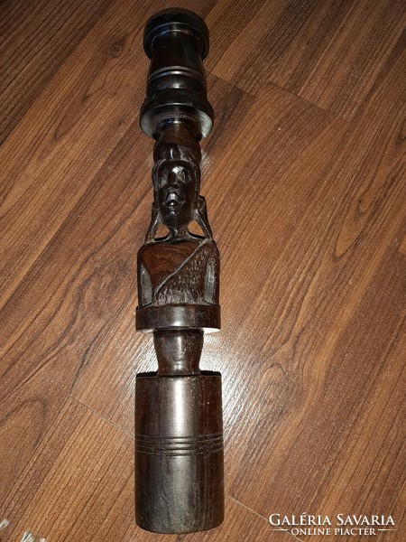 African wooden candlestick