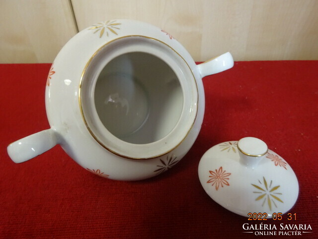 German porcelain sugar bowl with gold border, height 10 cm. He has! Jókai.