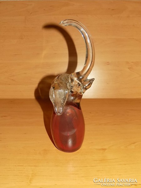 Jelzett üveg elefánt 26 cm (2p)