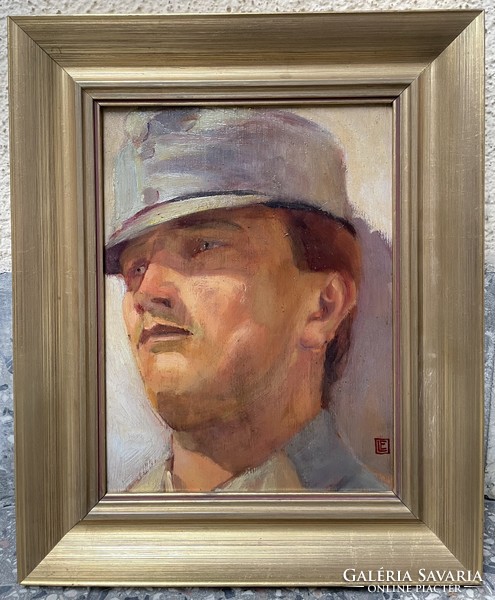 Endre Litteczky (1880-1953) soldier portrait