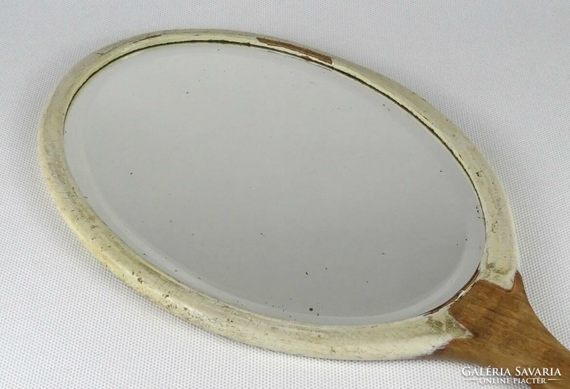 1J134 Vintage kézi pipere tükör 18 x 39 cm