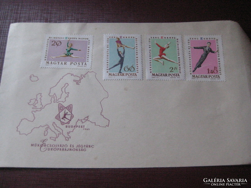 First day stamp figure skater and ice dance eb. Budapest 1963