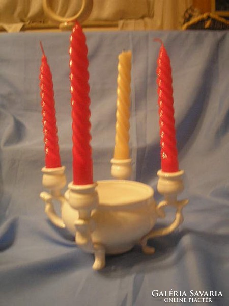 U3 zsolnay 2 antique candle holders with 3 + 4 branches