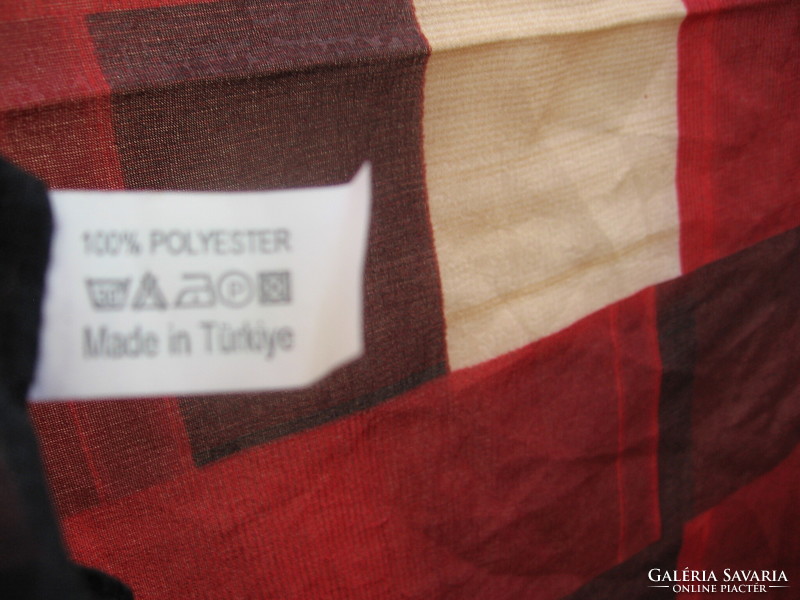 Retro op-art large akel Turkish numbered rayon scarf