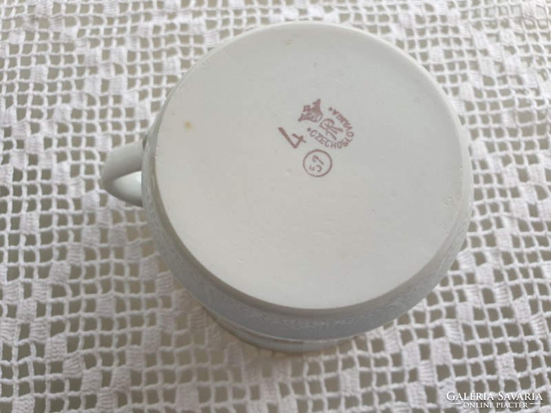 Old porcelain mug, large floral cup