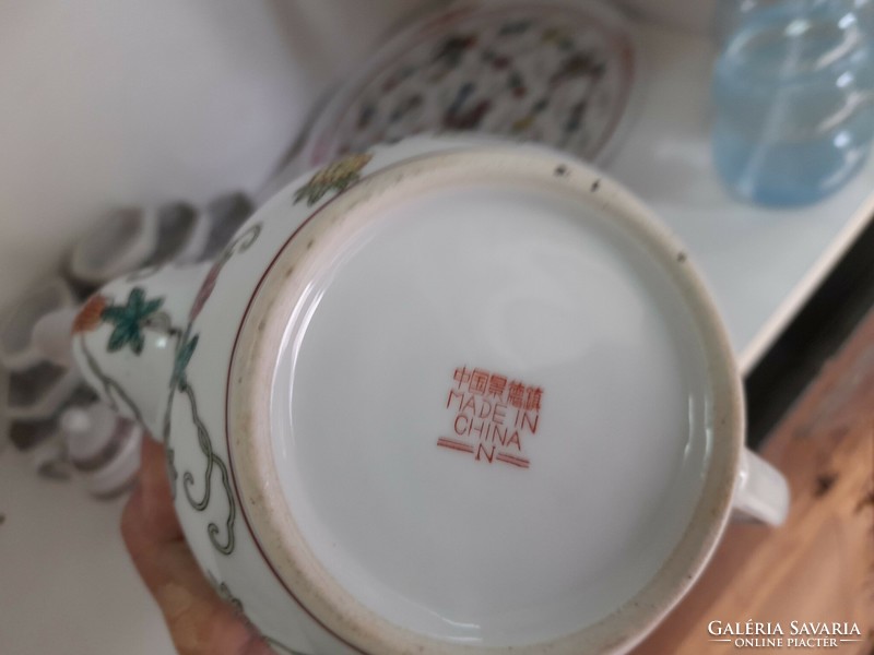 Kinai Porcelán Teáskanna Tálcával