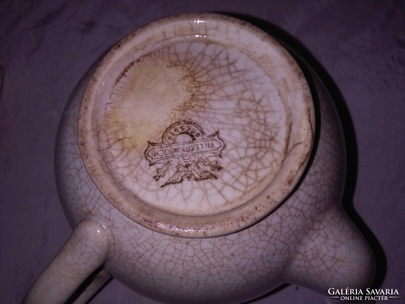 Antik fajansz betegitató csésze " Villeroy Boch Dresden "