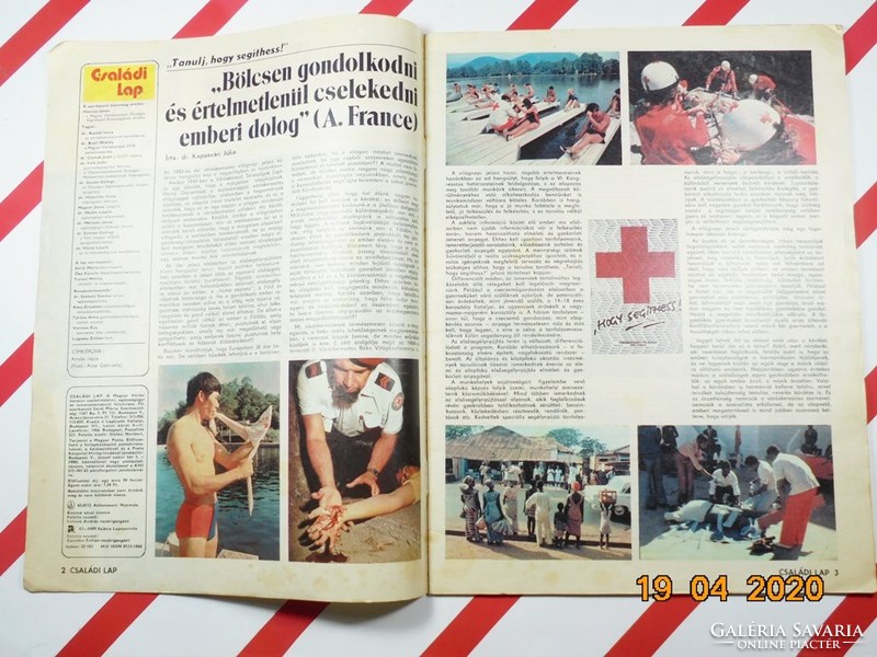 Régi retro újság - Családi Lap - A Magyar Vöröskereszt Folyóirata - 1983 május - XXXII. évfolyam 5.