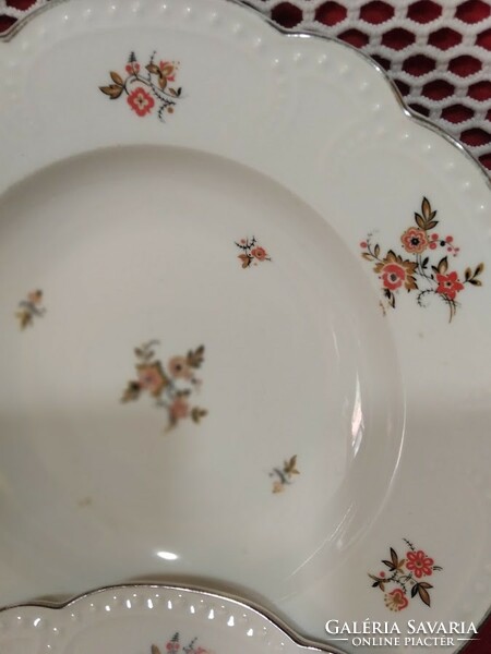 Rare beaded floral zsolnay plates