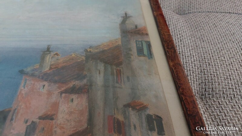 Signed antique painting 1925 with 36x48 cm frame m. Kertészffy