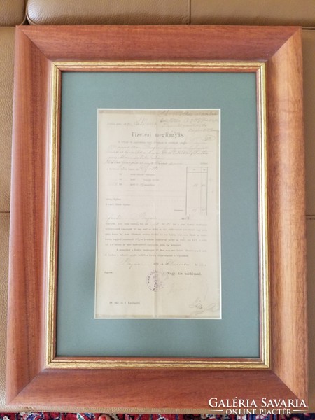 Payment order frame, law firm office ornament