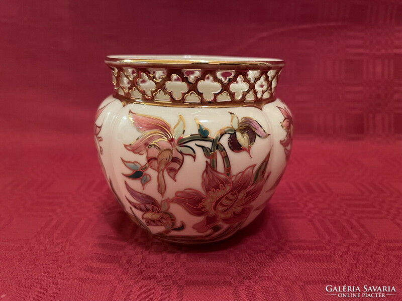 Zsolnay richly painted beautiful pot