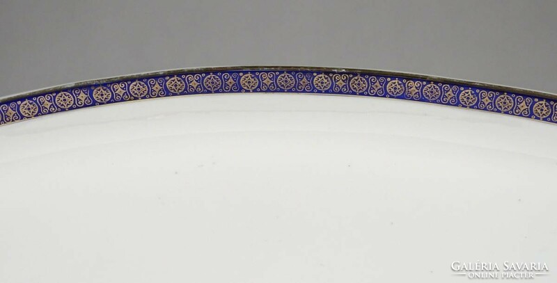1J179 old gilded Czech blue gold porcelain tableware
