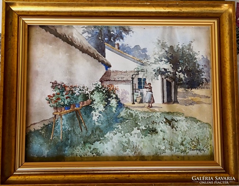 FK/213 - Bereczk Károly – Flowered Courtyard