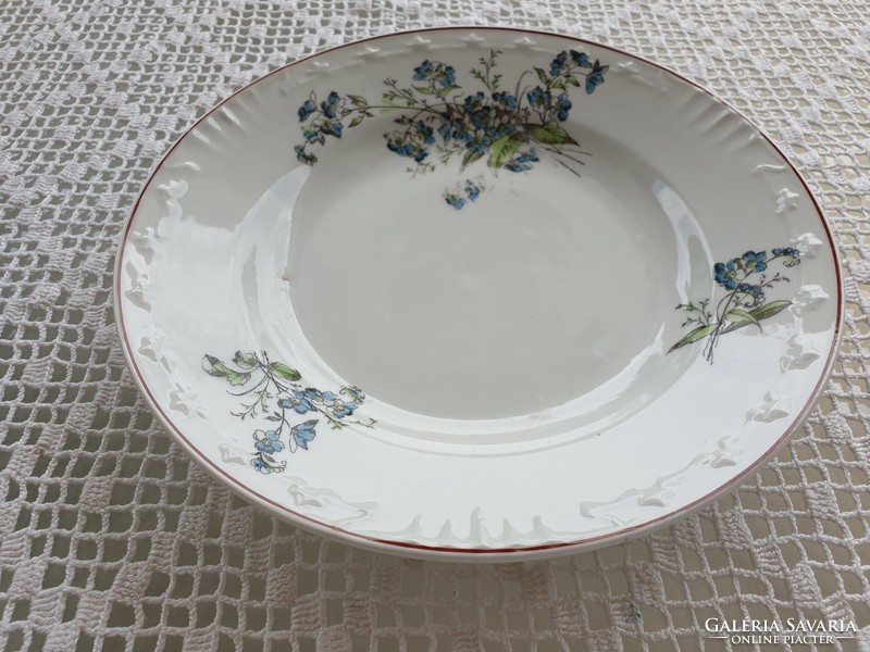 Old porcelain wall plate forget-me-not plate folk wall decoration