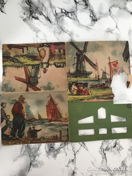 Old Dutch themed needle set, sewing kit