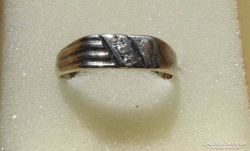 Régi 800 -as ezüst köves pecsét gyűrű - pecsétgyűrű