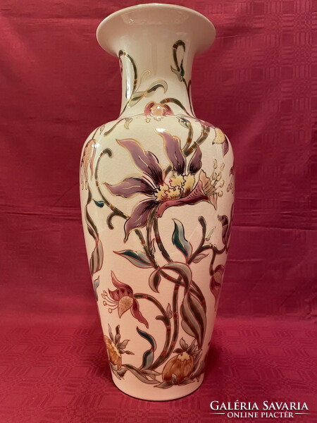 Zsolnay huge very richly painted vase 41,5cm !!!