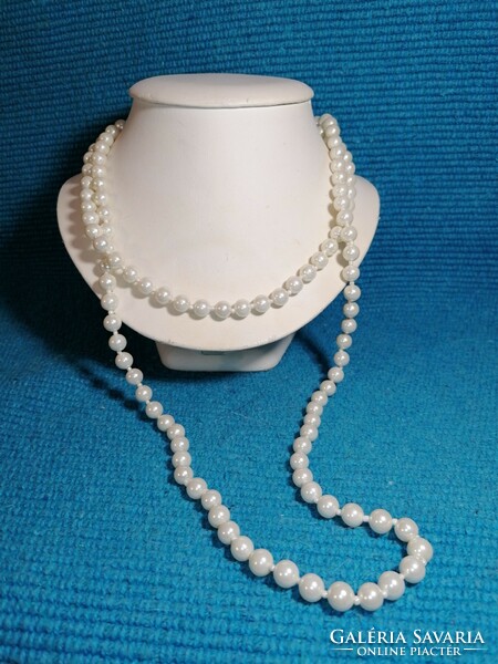 Long white tekla beads (306)