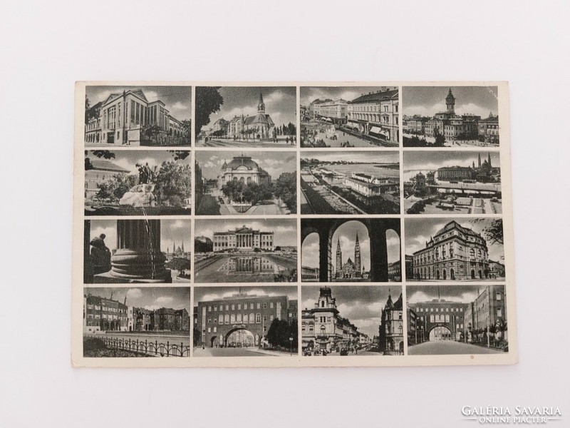 Régi képeslap fotó levelezőlap Szeged épületek