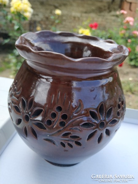 Double-walled ceramic bastard, vase for sale!