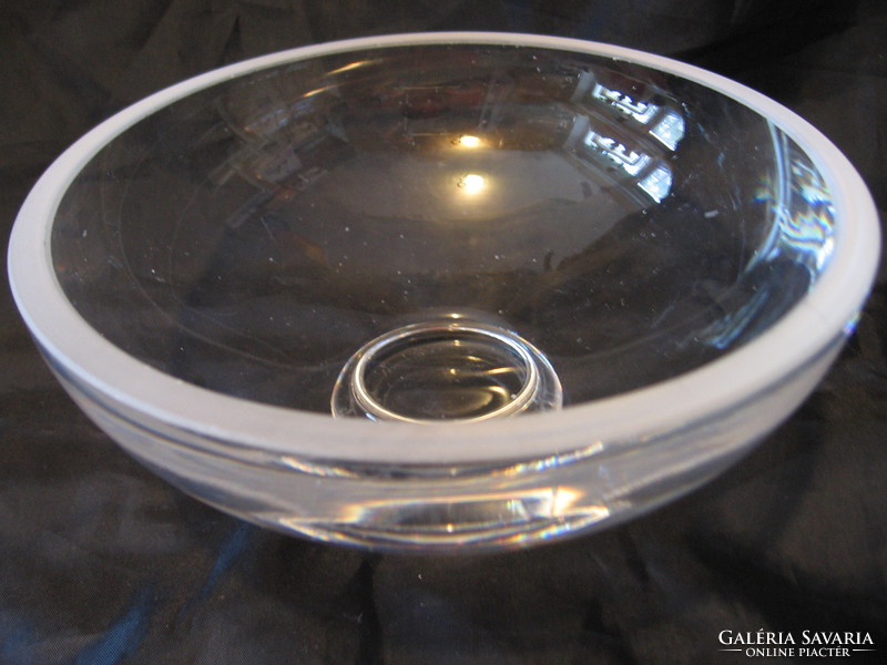 Thick crystal bowl, candle holder