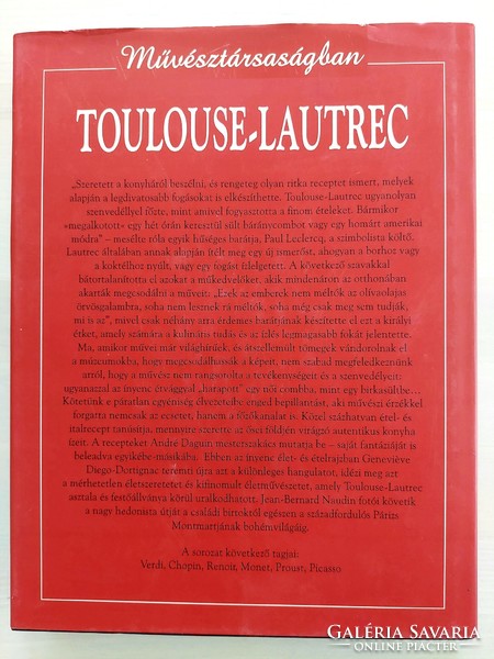 Toulouse-lautrec (in the company of artists) - 2002, French recipe book, cookbook