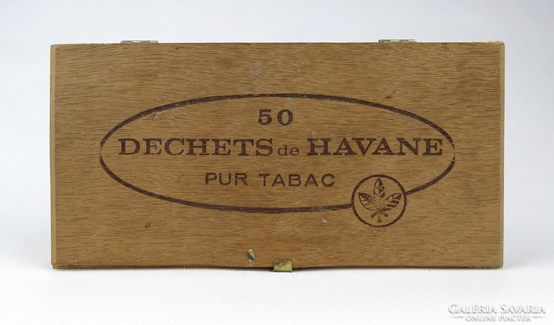 1J429 dechets de havane wooden cigar box 3 x 19 x 9.5 Cm