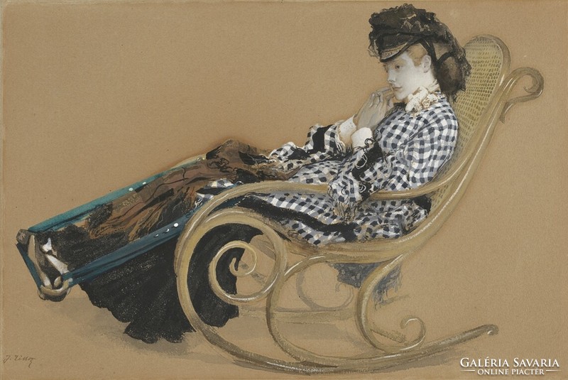James tissot - in the rocking chair - reprint canvas reprint