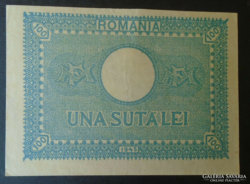 27 52  Régi bankjegyek Románia  100 lej 1945  aUNC