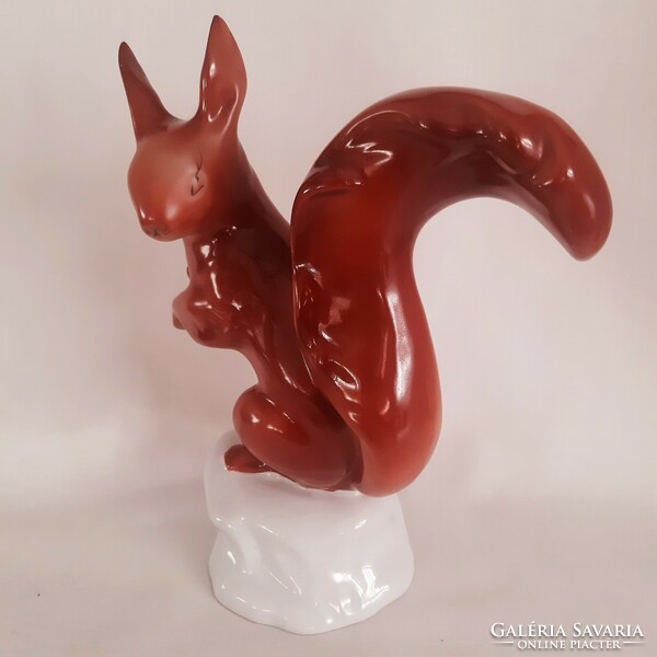 Royal dux porcelain squirrel, statue, large size