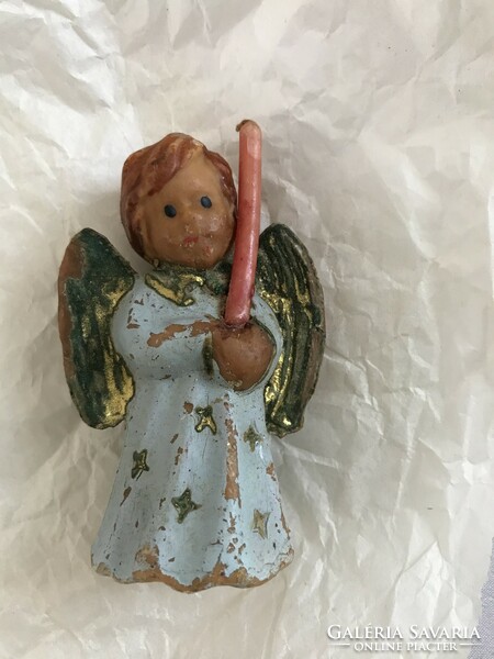 Antique angel wax ornament, Christmas tree ornament