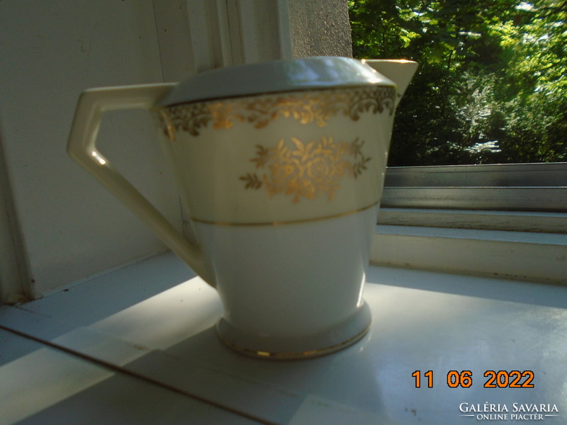 NORITAKE luxus japán porcelán aranybrokát virágos rács mintával ,kiöntő