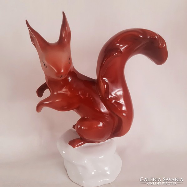 Royal dux porcelain squirrel, statue, large size