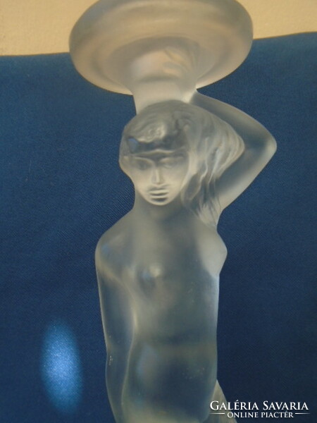 Lalique acid etched glass art nouveau large size