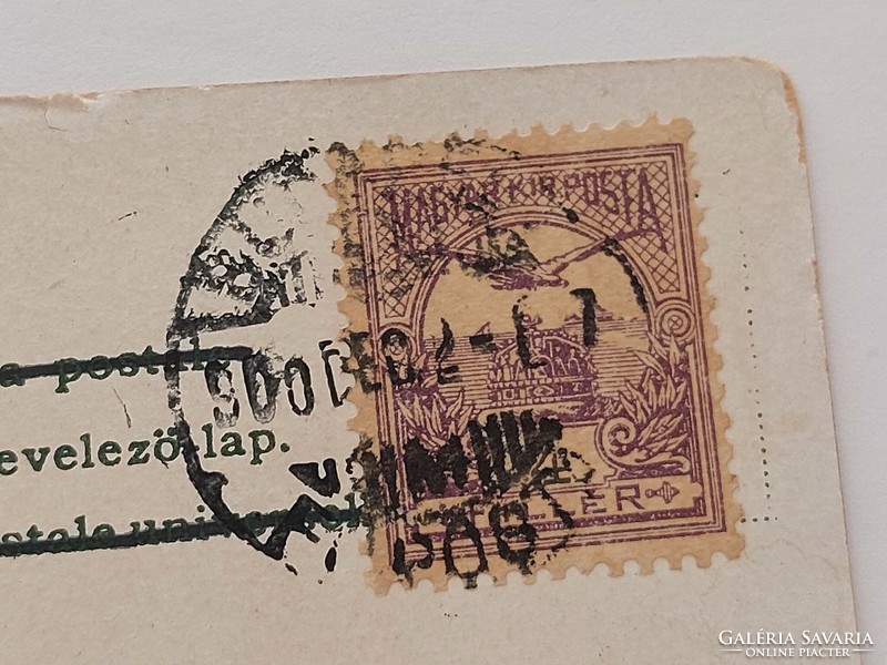 Régi képeslap 1900 művészeti levelezőlap hölgy padon