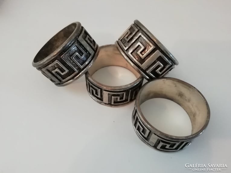 Silver-plated napkin rings