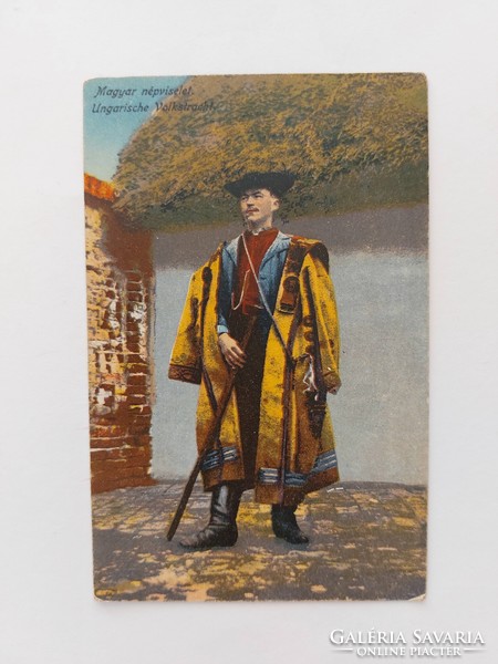 Old postcard 1918 photo postcard Hungarian folk costume