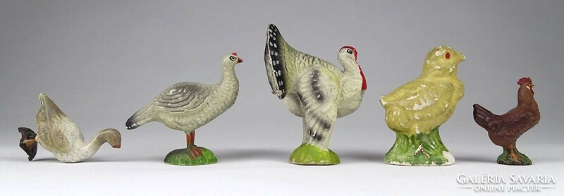 1J497 antique german lineol poultry farm animal figure pack