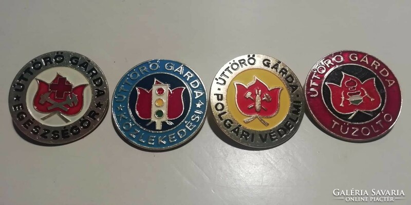Pioneering guard badges / civil defense, firefighter, health guard, transport