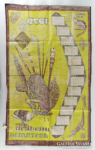 1J464 Színes textil ausztrál naptár 1979