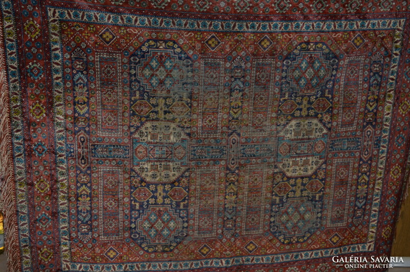 Large 4-sided fringed silk mock tablecloth