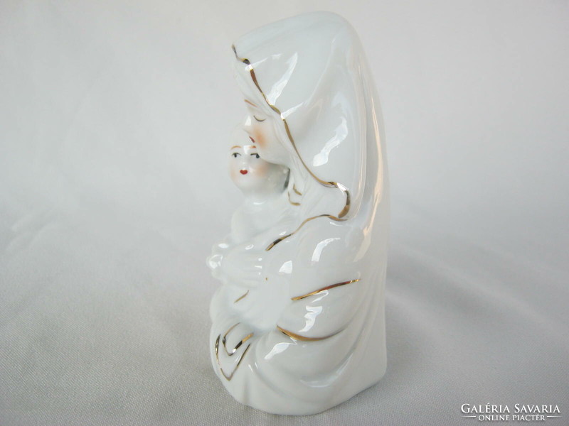 Madonna and child porcelain bust