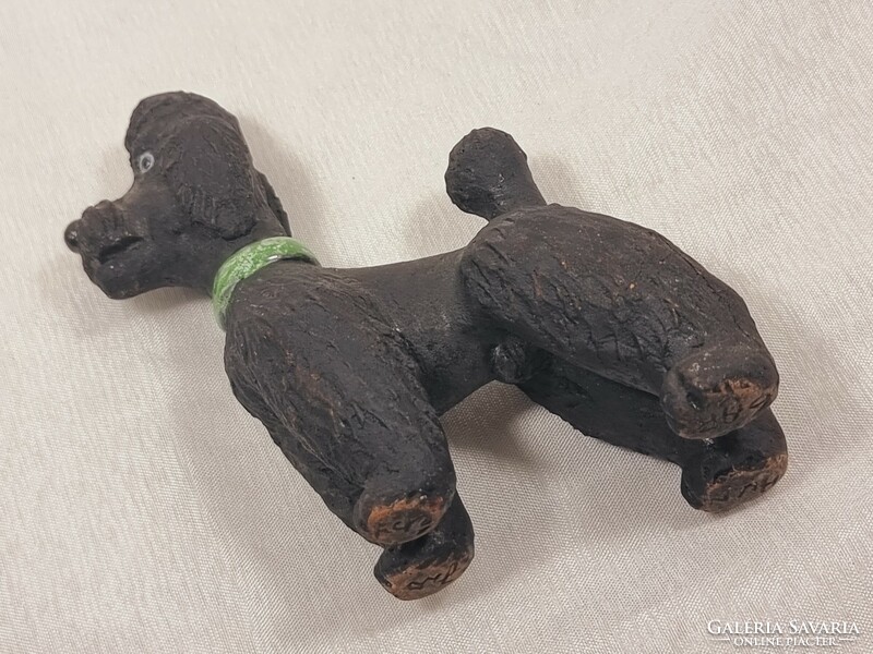 Painted ceramic is a rare poodle figure, presumably exhausted by Margit's ceramic workshop.