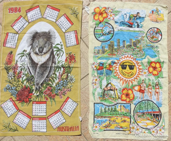 Mid century mural gold coast and mural calendar 1984 koala teddy bear calendar australia