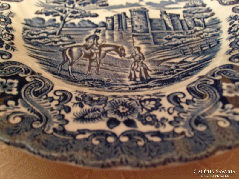 Antik 1884 es Ironstone British Anchor olde jelzett gyűjtői tál ritkaság vitrintárgy