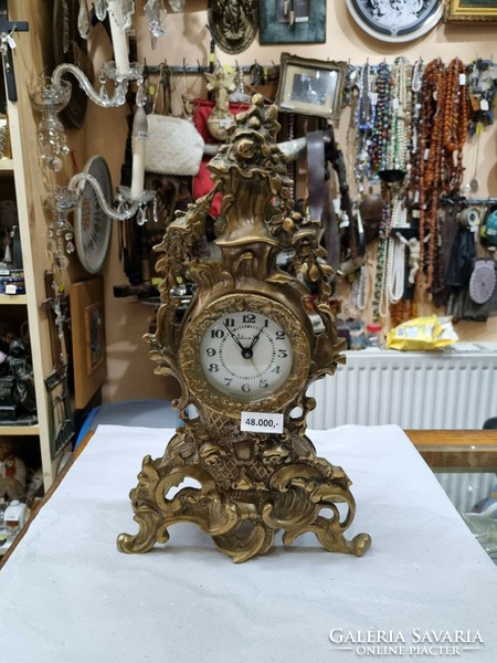 Old copper table clock