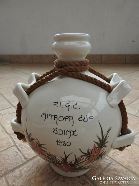Hatalmas kézzel festett porcelán kulacs IAYYARA ARTIGIANATO CARNICO